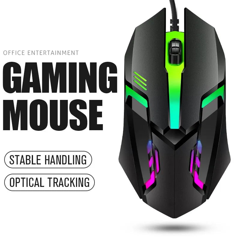 Mouse Gamer com luz de led, para PC desktop, laptop, escritório, computador, mouse para jogos